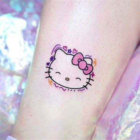 simple hello kitty tattoo|More.